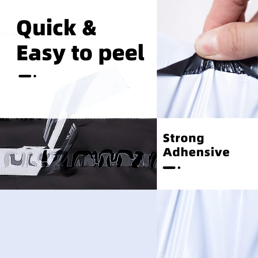 POLYSELLS 100 Pack 12x15.5 Inch White Poly Mailers Shipping Envelopes, Strong Adhesive Sealing, Waterproof, and Tear-resistant Postal Mailing Bags for Clothing, Books, and Accessories
