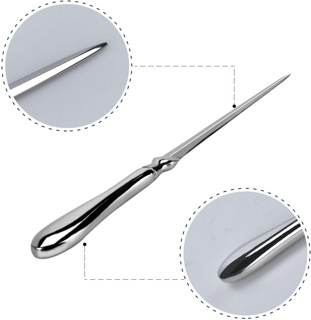 Letter Opener, 1 PCS Silver Envelope Opener Knifes, Metal Letter Opening Knife, 9 Inches Envelope Slitter (Sliver 1PCS)