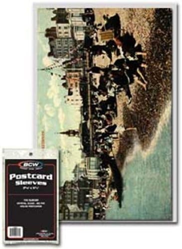 BCW Postcard Sleeves | 1000 Clear Sleeves | Acid-Free Polypropylene | Protect Standard Size Postcards, Photos, and Trading Cards