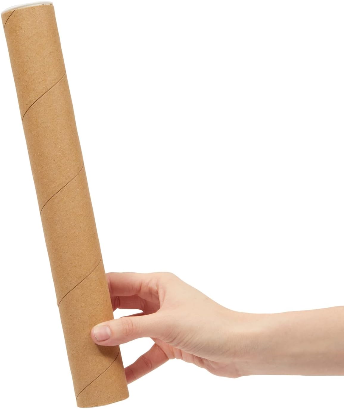 Stockroom Plus Mailing Tubes - 12 Pack, 1.5 x 12 In, Brown Kraft Cardboard - Document & Poster Storage Tubes with Caps