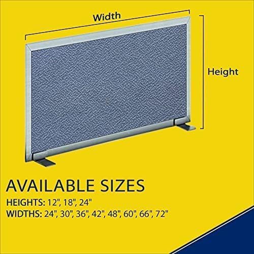 OBEX Acoustical Free Standing Privacy Screen, Cubicle Accessories Desk Privacy Panel, Desk Dividers for Office, Office Furniture Partitions Portable Sound Proof Dividers, 24" x 66", Twilight