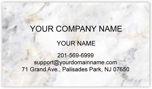 Custom Premium Business Cards, Full color - Marble (350gsm-Thick paper), Made in The USA (Plain)