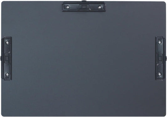 Acocony 11x17 Clipboard Three Clip Aluminium with Pen Holder Extra Large Clipboard Versatile Super Hard 11 x 17 Clipping Board Black Pack of 1