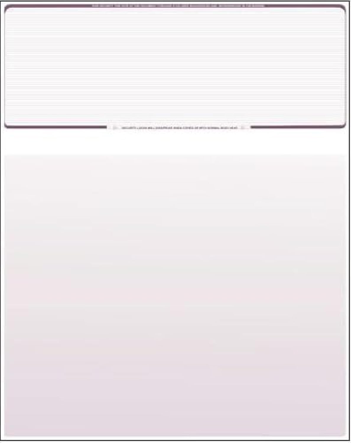 Compuchecks Check on Top Blank Check Paper - 2500 Pack, Quick-Books & Laser Printer Compatible - Security Business Checks with Voucher - 8.5" x 11" Burgundy Pinstripe