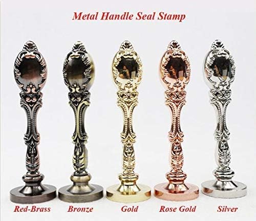 Vintage Custom Sealing Wax Seal Stamp Kit Picture Your Design Logo Picture Silver Handle Wedding Invitation Embellishment Christmas Gift Wrap Package Customize Personalized Wax Seal Stamp Set
