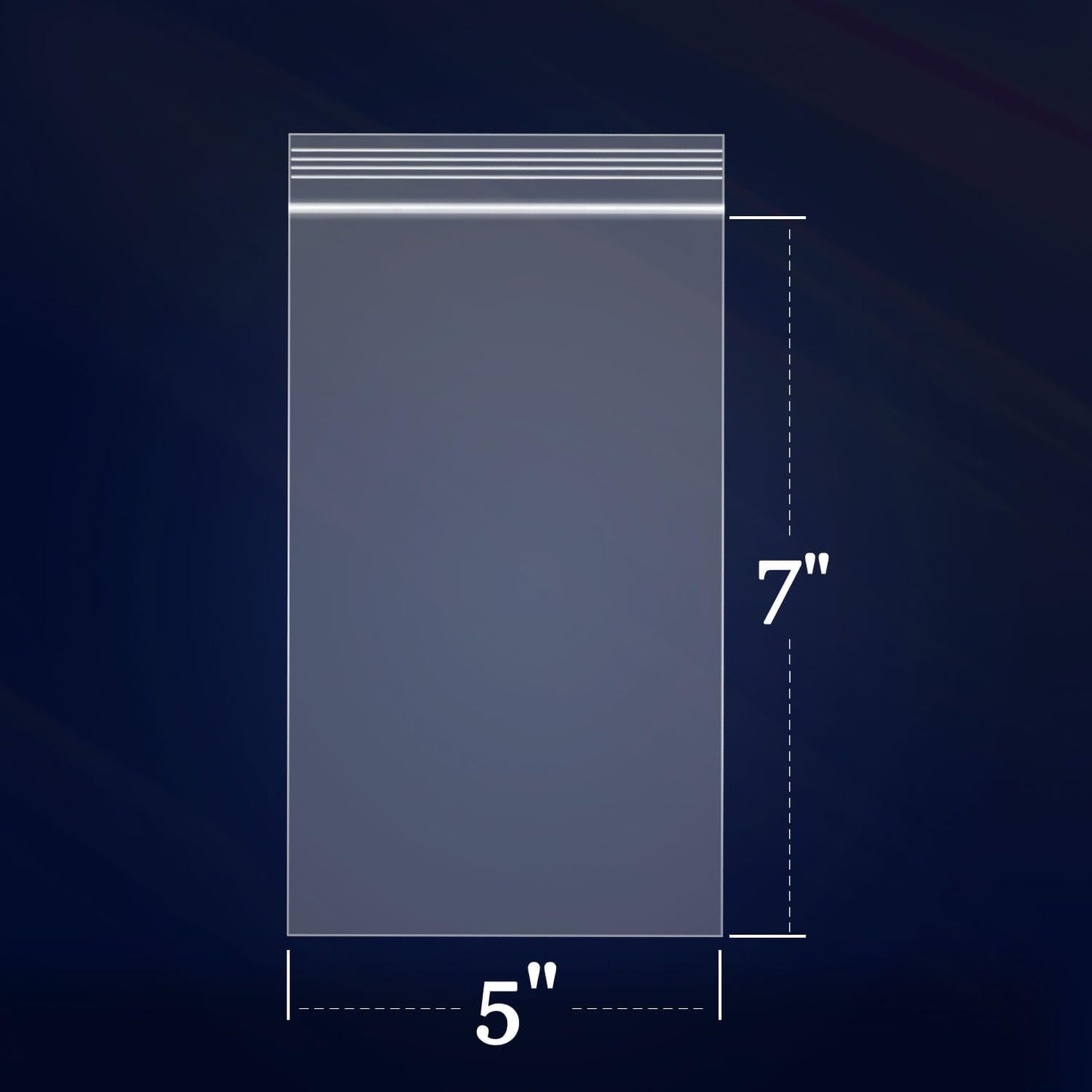 iMailer - 100 Count - 5" x 7" Small Zip Bags - Clear Reclosable Zip Plastic Poly Bags 2 Mil with Lock Seal Zipper for A2 A4 A6 Cards & Envelopes, Bakery, Cookies, Treats