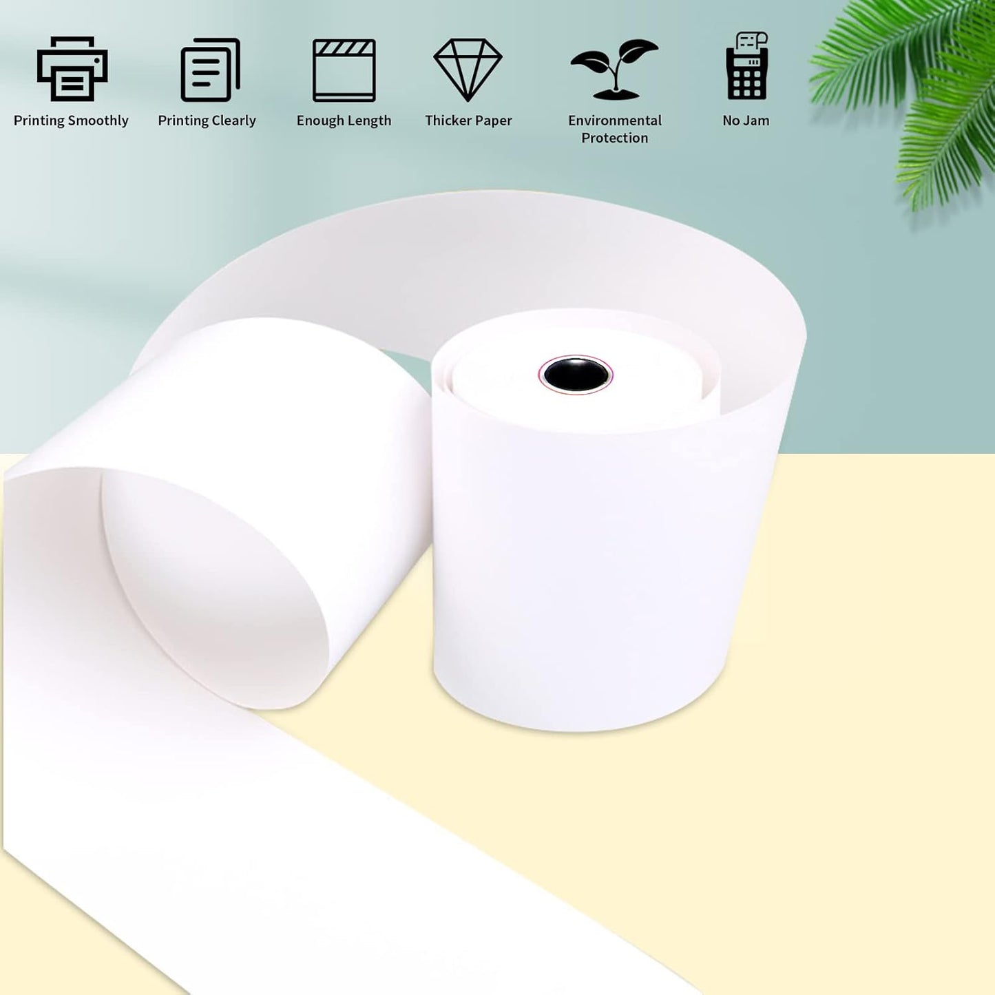 Jayard 3-1/8inches x 230' Thermal Paper Rolls for Credit Card - Cash Register Premium Tape Pos Printer (10 Rolls) (Jayard-TP)