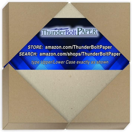 100 Sheets Chipboard 46pt (Point) 4 X 4 Inches Medium Weight Scrapbook Square Size .046 Caliper Thick Cardboard Craft|Packing Brown Kraft Paper Board