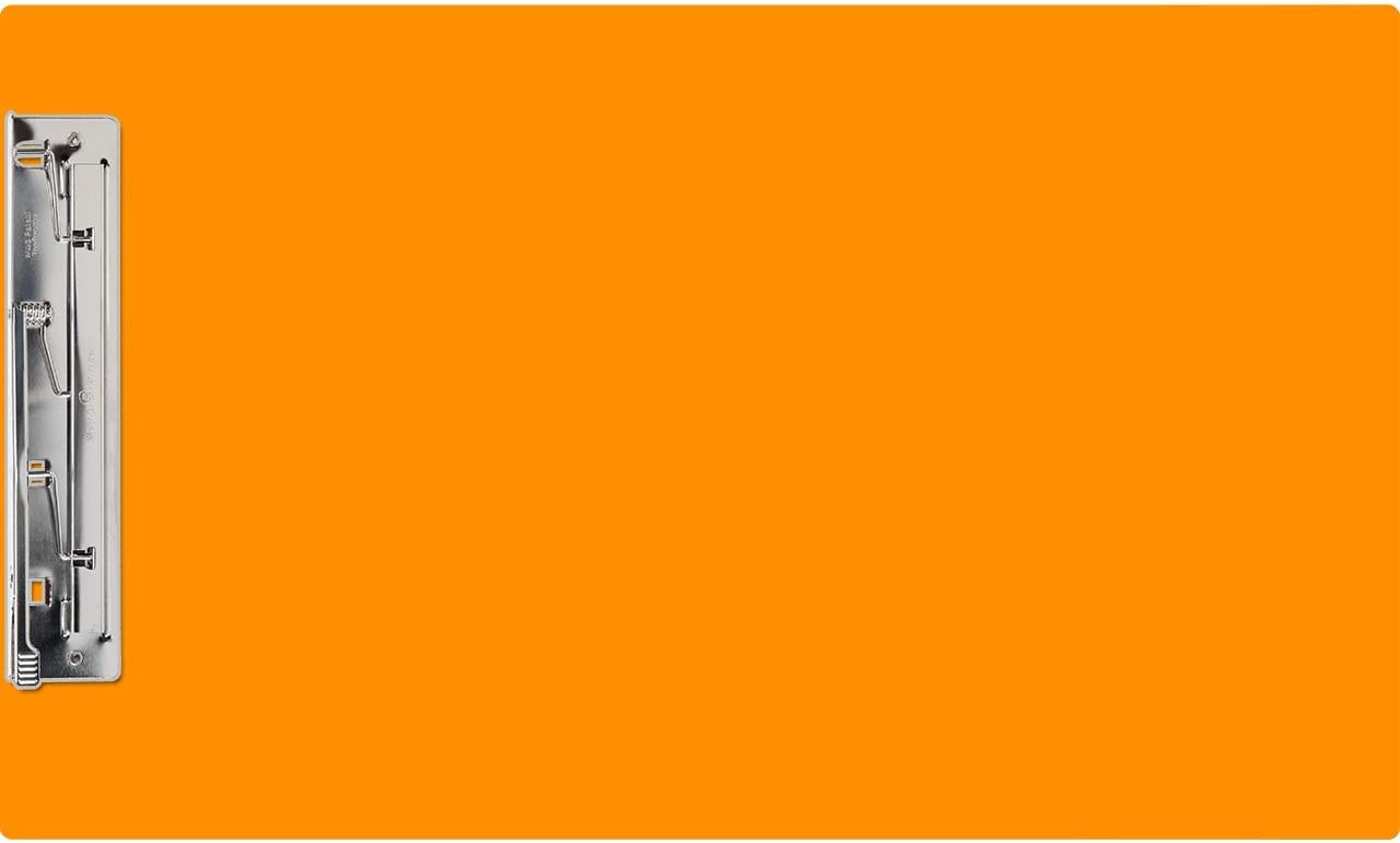 11x17 Clipboard Acrylic Panel Featuring an 8" Hinge Clip Orange