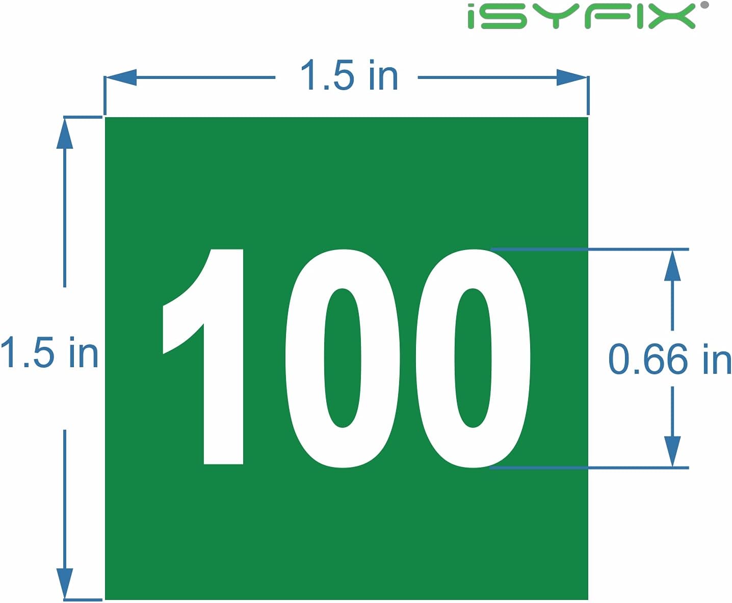 iSYFIX Green Consecutive Number Stickers – 1 to 100, 1.5-inch, 1 set – Vinyl Self Adhesive Premium Decal, Ideal for Inventory, Storage, Organizing, Boxes, Bins, Toolbox, Lockers & More, Indoor/Outdoor