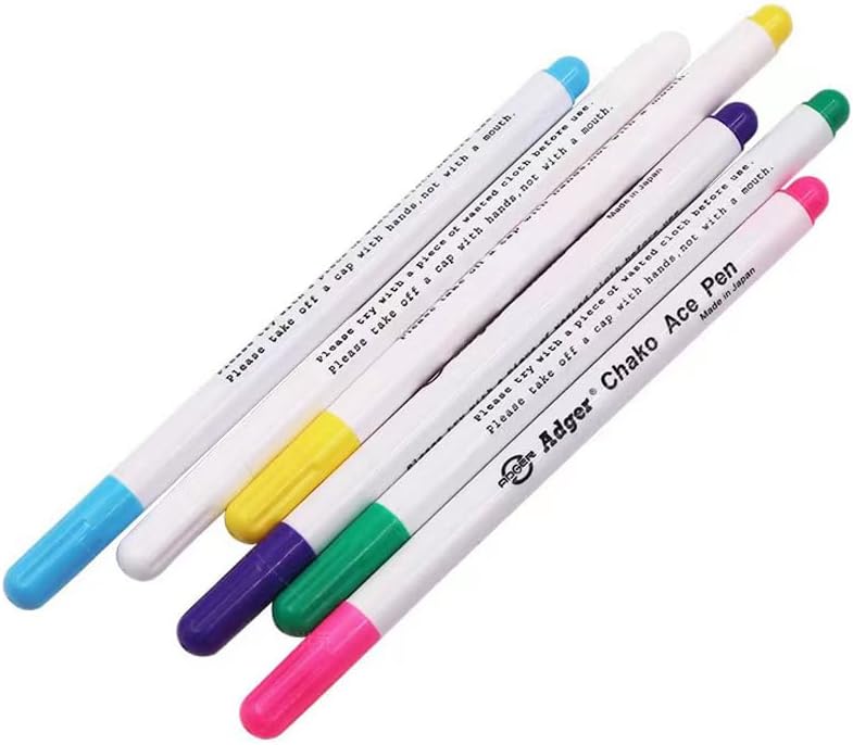 TopHomer Water Erasable Fabric Marking Pen Temporary Marking Auto-Vanishing Pen Fabric Markers Pen Colorful Water Soluble Ink for Dressmaking, Handicraft, Embroidery, Artificial Flowers(Yellow)