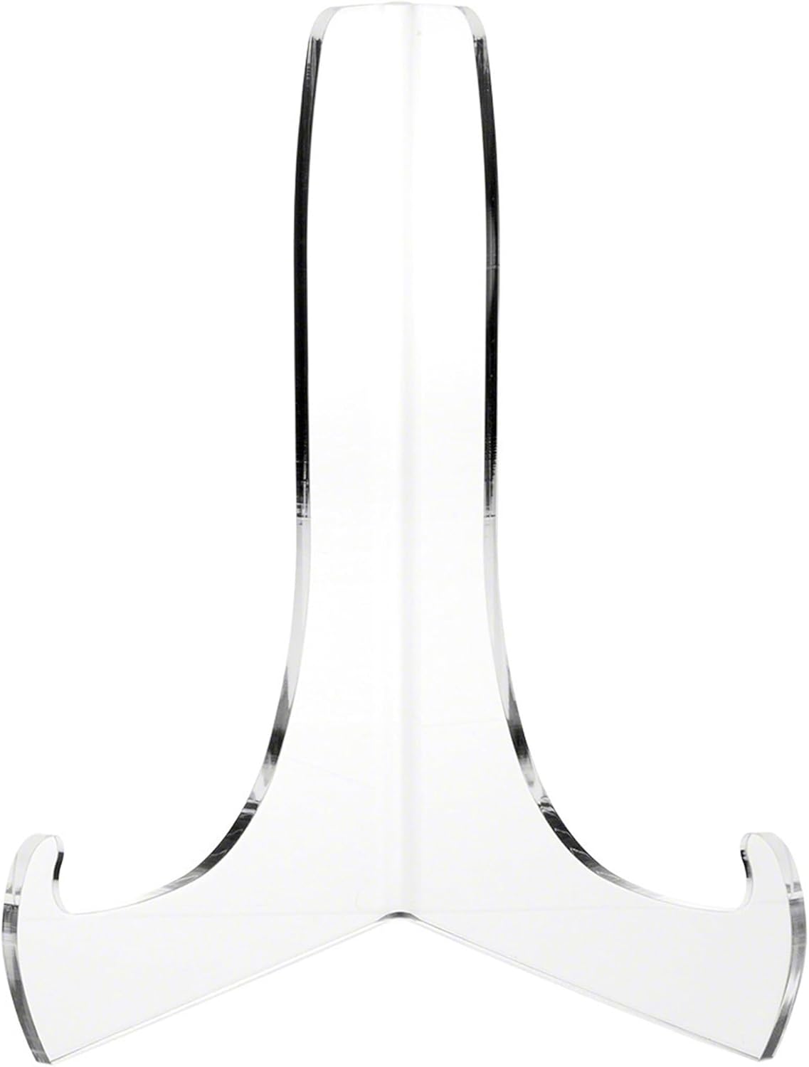 Plymor Clear Acrylic 60-Degree Angle Easel With Shallow Support Ledges, 9" H x 7" W x 5.75" D (3 Pack)