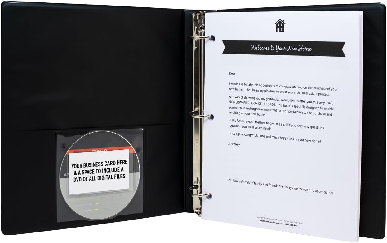 Homeowner's Book of Records Binder, Organize Household Receipts and Home Repair Record Keeping (Navy - 2 Pack)