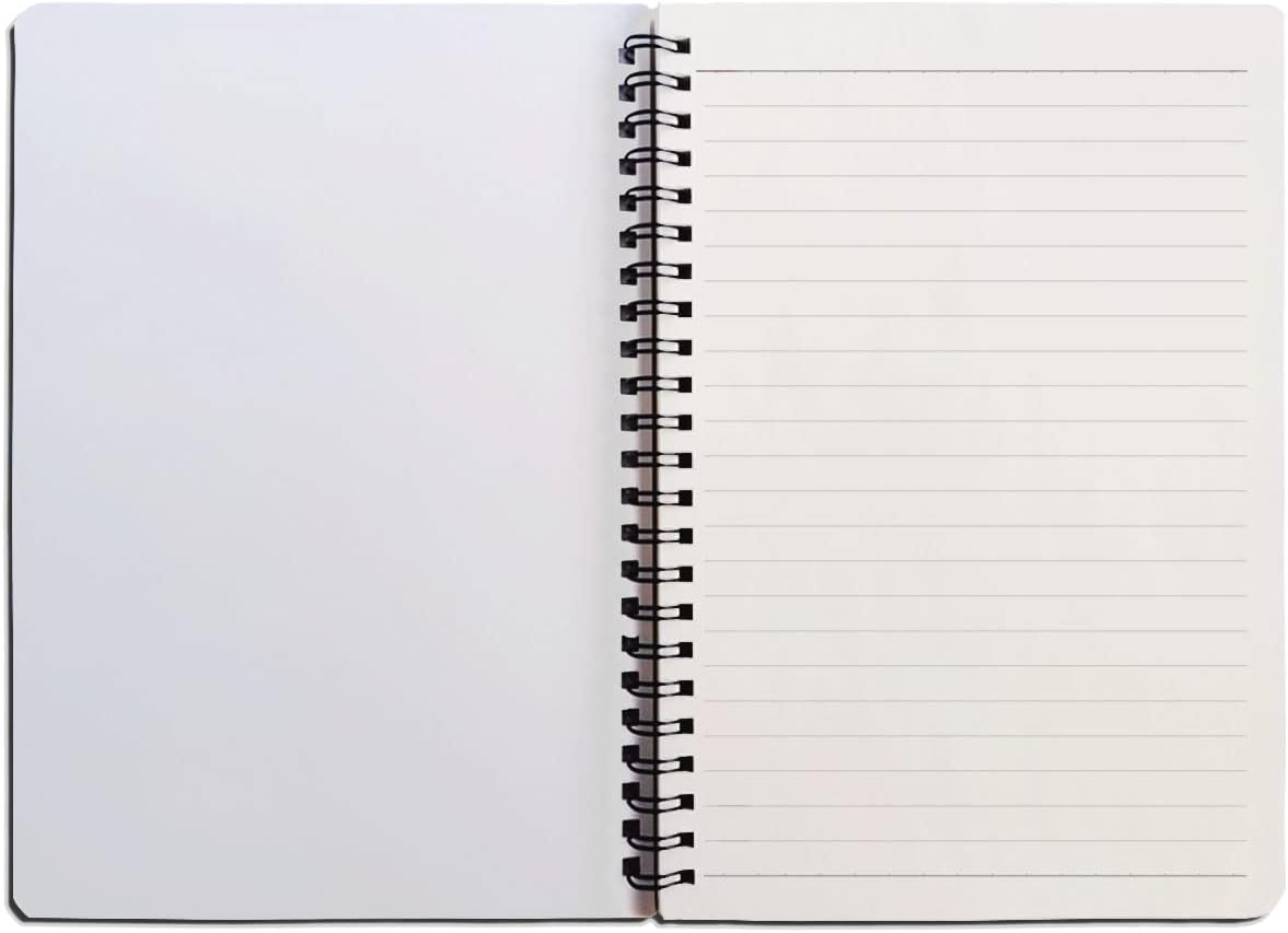 Spiral Notebook, Black Spiral Journal Notebook, 3Pack Lined Paper Wirebound Notebook, 6” x 8.2”