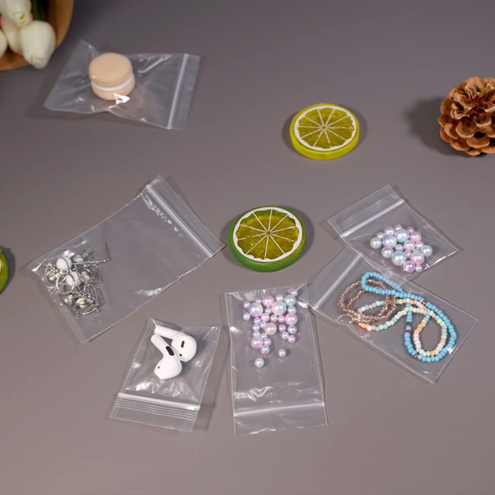 iMailer - 500 Count - 2" x 2" Small Plastic Bags-Clear Reclosable Zip Bags 2 Mil with Lock Seal Zipper for Coins, Jewelry, Snacks, Seeds