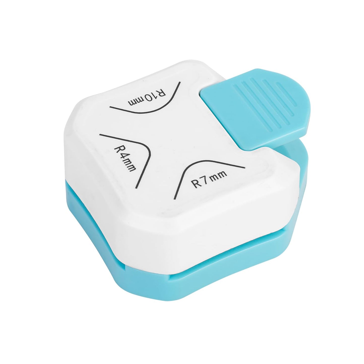 Paper Corner Rounder Punch, 3 in 1 Corner Cutter Rounder for Cardstock (R4mm+R7mm+R10mm), Edge Cutter Craft Card Making and Scrapbooking and Journaling Supplies for Classroom Home(White)