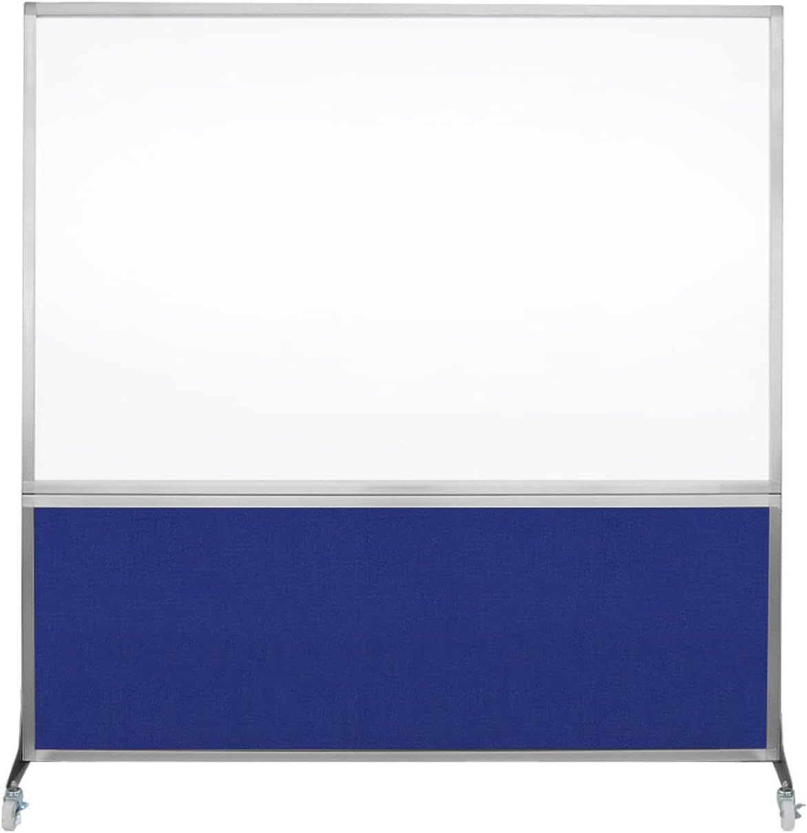 DivideWrite Mobile Whiteboard | Double Sided Dry Erase Board | Portable Office Cubicle Partition | Display for Classrooms, Conference Rooms, Meeting Areas and More | Royal Blue 6' Wide X 6' Tall