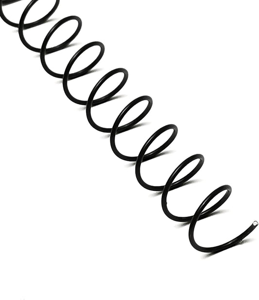 RAYSON 7.9mm Spiral Wire Coil Binding, 3:1 Pitch, 5/16" Coils Metal Comb Binding 40 Sheets Capacity, Black Color & Pack of 100