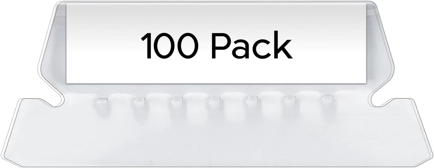 Pendaflex Hanging File Folder Tabs - 100 Sets of File Folder Labels - 2" File Tabs for Hanging Folders with 100 Inserts