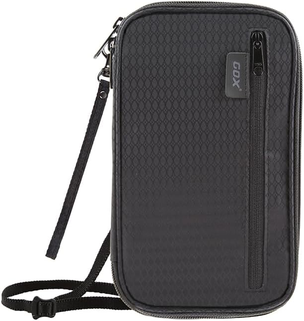 Neck Wallet RFID Blocking Family Passport Holder Organizer Case Travel Pouch (Black)