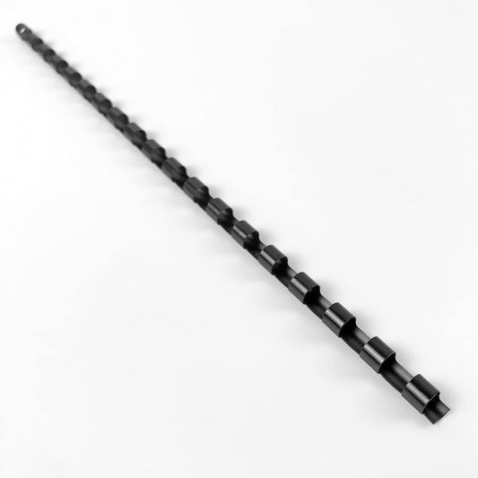 HOUYEE 1/4 Inch Plastic Binding Comb 19 Ring, 20 Sheet Capacity, Letter Size Black Comb Binding Spines (100 Pack)