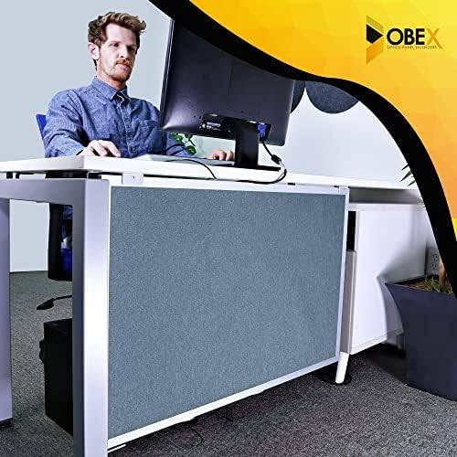 OBEX Acoustic Table Mounted Modesty Desk Privacy & Sound Absorbing Panel for Office Cubicles, 24" x 72", Twilight