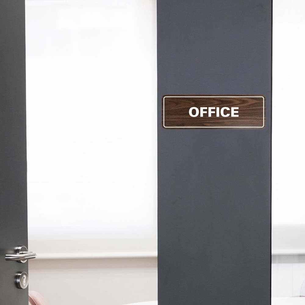 Signs ByLITA Standard Office Sign - Professional Business Signage - Easy to Install (Red/Yellow) - Large 2 Pack