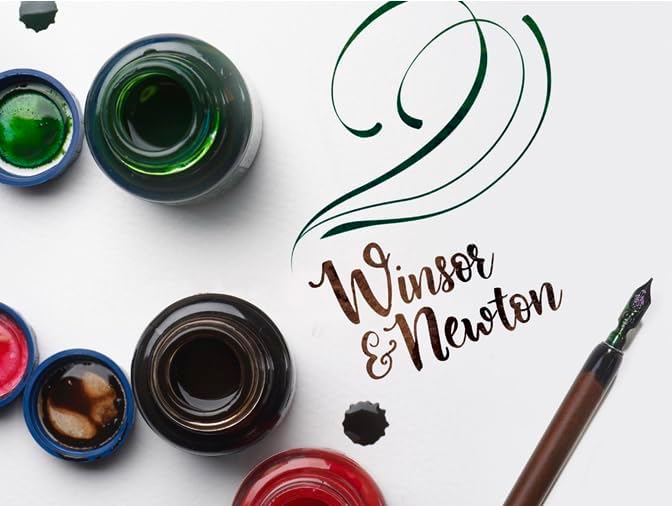 Winsor & Newton Calligraphy Ink, 30ml (1-oz) Bottle, Scarlet
