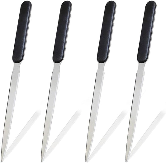 4 Pcs Letter Opener, Stainless Steel Letter Opener Knife, Stainless Steel Hand Envelope Slitter, Stainless Steel Envelope Openers, Lightweight Mail Slitters Letter Knives, Office Letter Opener
