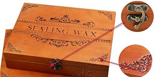 Luxury Vintage Alphabet Initial P Wood Gift Box Pack Engraved Wedding Invitation Classical Old-fashioned Antique Wax Seal Sealing Stamp Wax Sticks Melting Spoon Stamp Maker Gift Box Kit Set