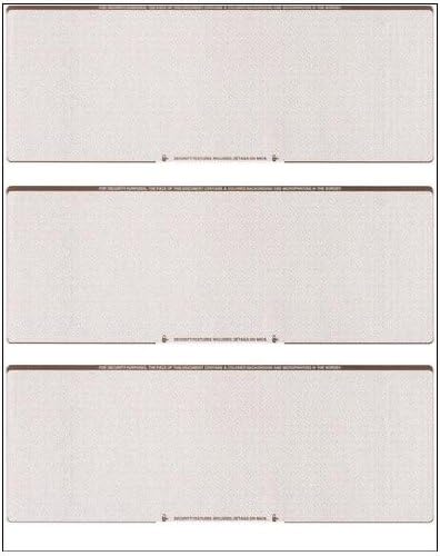 300 Computer Checks | 3 Blank Checks Per Page | 100 Sheets/300 Checks (Brown Diamond) Blank Check Stock for Personal and Business Use - Computer Laser Check | Payroll Checks