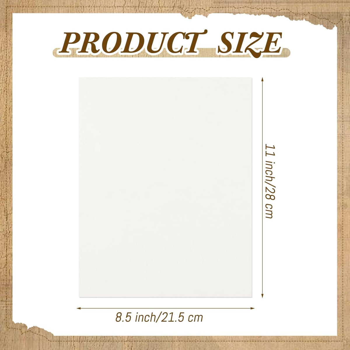 Epakh 300 Pcs Old Age Parchment Paper 8.5 x 11 Inch Standard Letter Vintage Colored Old Parchment Double Side Printing Paper (White)