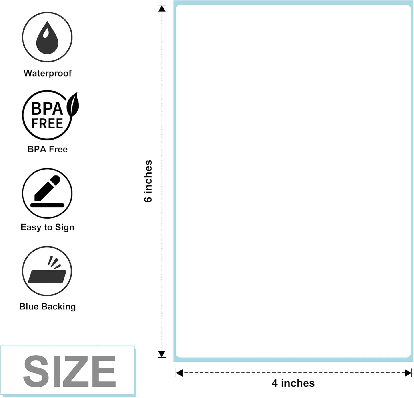 L LIKED 4000 Fanfold 4 x 6 Thermal Labels, with Perforated Line Shipping Labels, Compatible with Zebra & Rollo Printer, Commercial Grade
