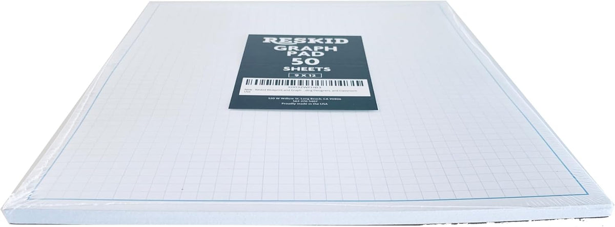 Blueprint and Graph Paper Pad - 50 Sheets Per Pad - 70lb Text - For Drawing, Designing, and More - Perfect Tool for Young Artists, Budding Designers, and Classroom Use (1, 9x12)