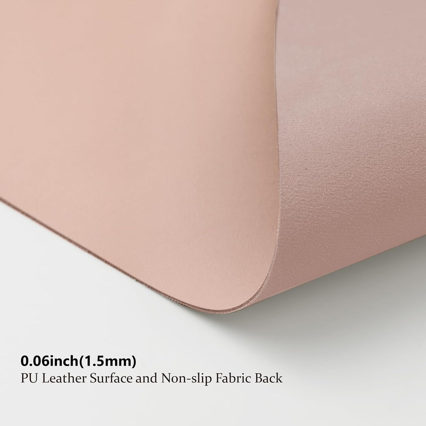 Leather Desk Mat - Non-Slip PU Pad for Office & Home - Organization Accessory - Ideal for Large Mouse Pad & Desk Mat (Pink, 36"x 17")