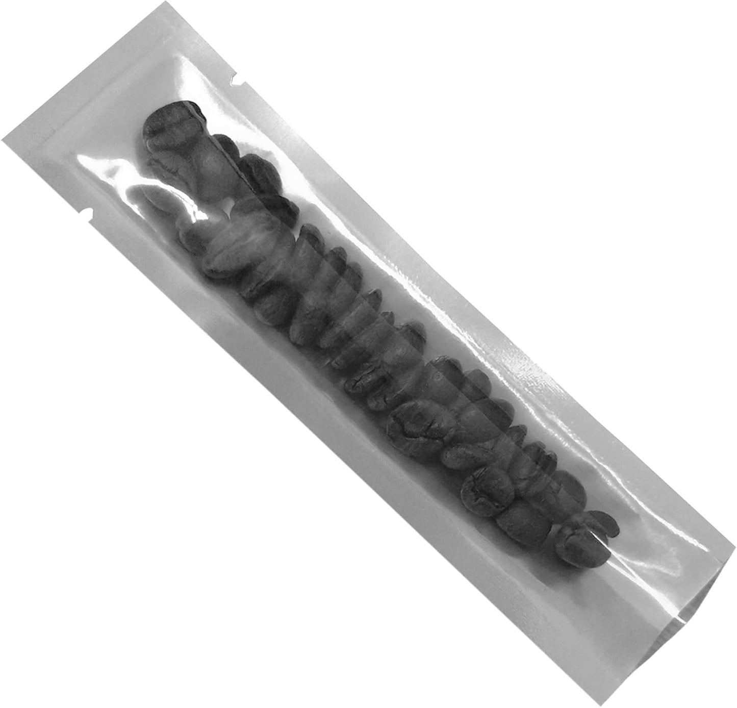 PABCK 100 Pcs 1.57x6.5 inch (inside size 1.18x6.1 inch) Clear Front Vacuum Heat Sealable Foil Bag Mylar Packets for Travel Sample Packaging Spice Candy Chololate Coffee Food Storage Aluminum Pouch