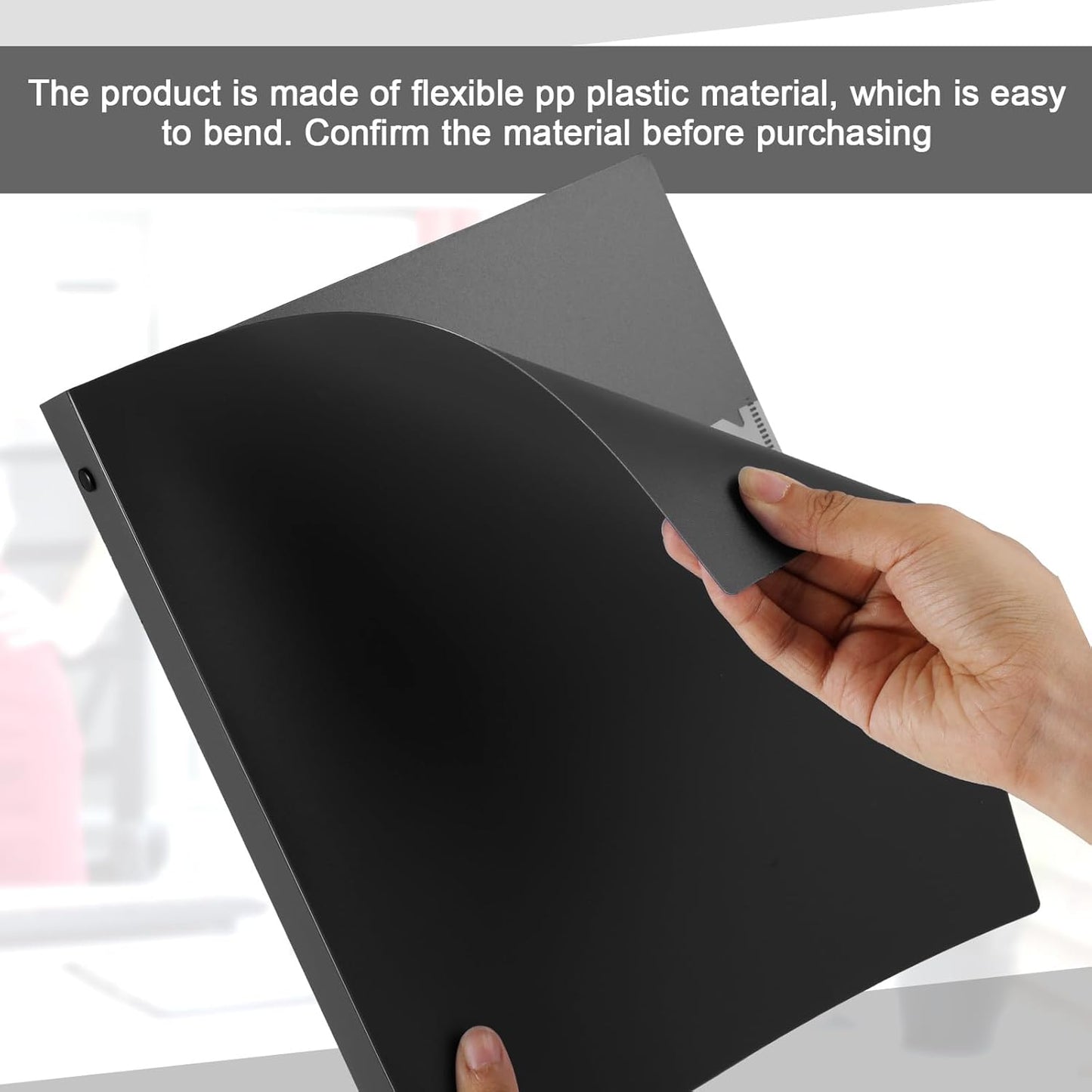 Henoyso 36 Pcs 3 Ring Binder 1/2'' Round Fits Letter Size 8. 5'' x 11'' Paper Plastic Flexible Binder Holds 100 Sheets with 1 Pockets Versatile Organizer for Office Home School (Black)