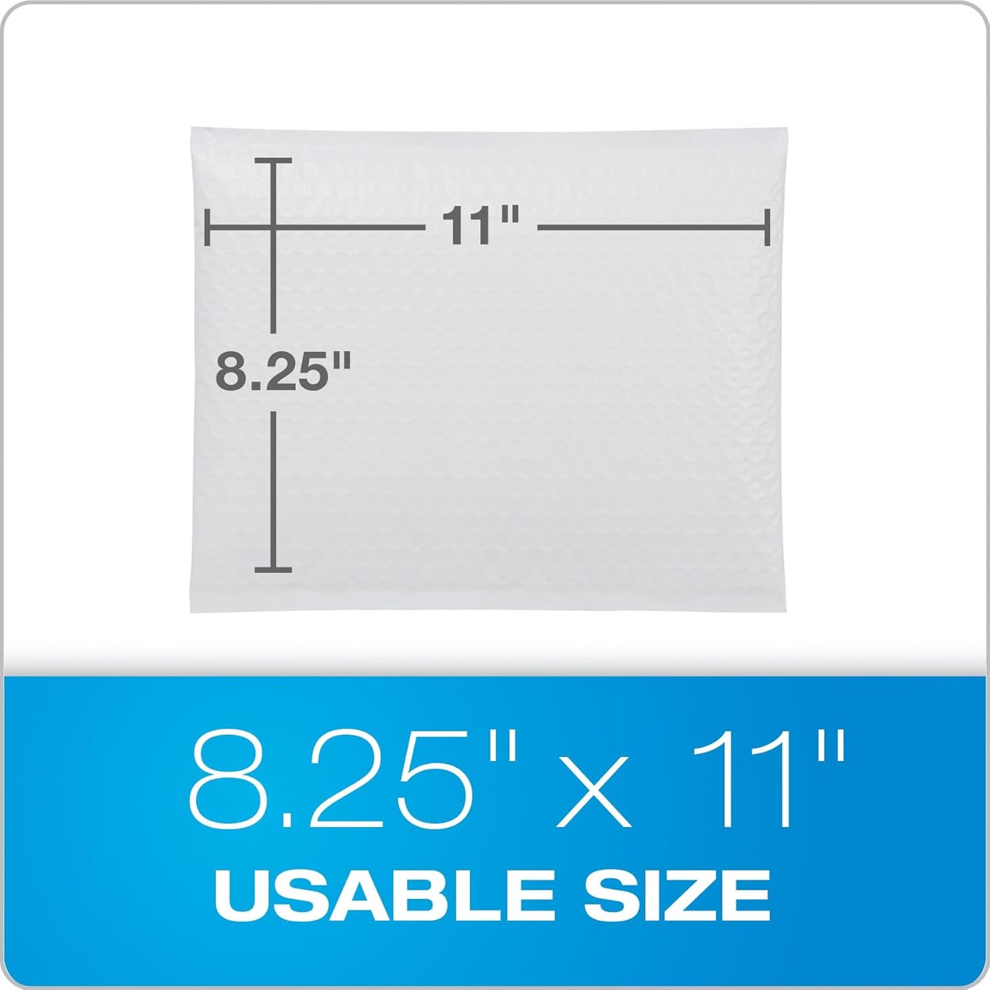 Quality Park Bubble Mailers, 8.25 x 11 Shipping Envelopes, Water Resistant White Poly Padded Envelopes, Redi-Strip Peel Off Closure, 25/Box (QUA85859)
