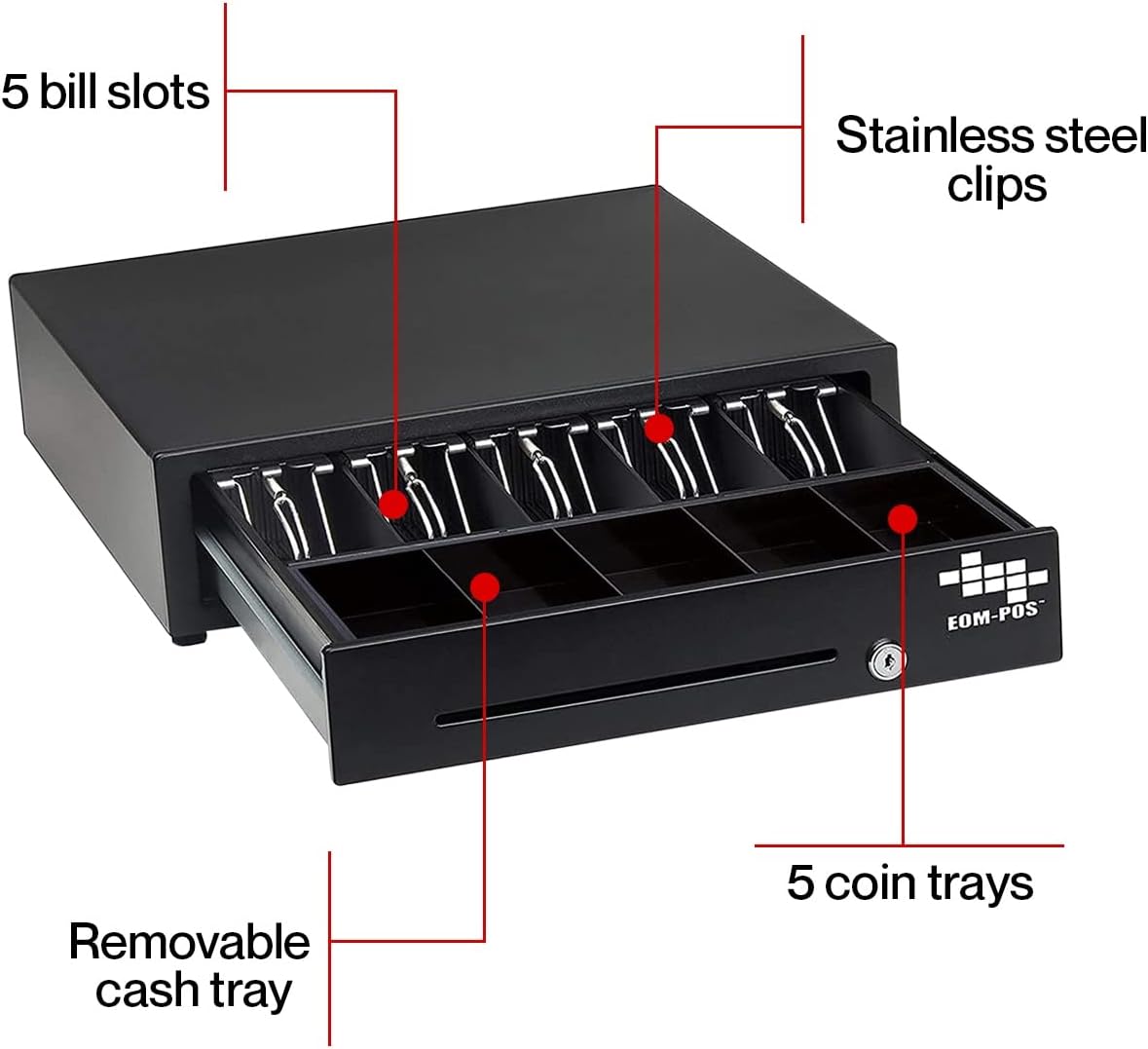 Hardware Bundle for Square - Cash Drawer and Thermal Receipt Printer,[Compatible with Square Stand and Square Register]