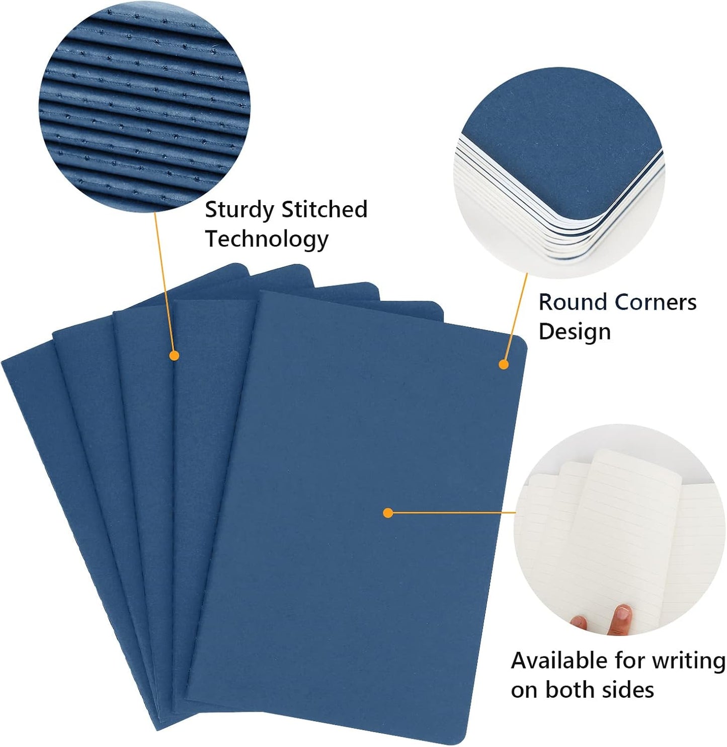 EUSOAR Travel Journal Set, A5 12Pack 5.5" x 8.3" 60 Pages Soft Cover Lined Notebooks, Travel Notebook Journal, Drawing Notebook Notepad Sketchbook, Students Office Subject Diary Notebooks Journal