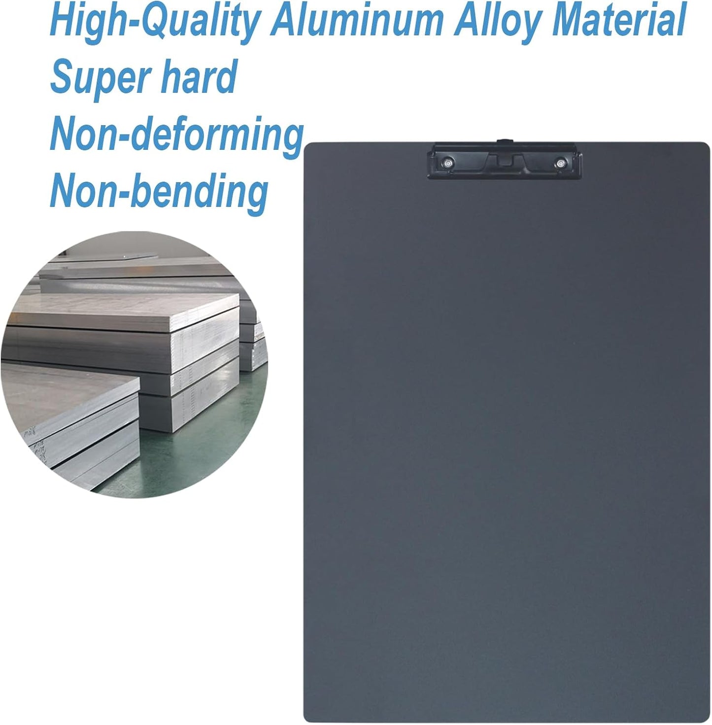 Acocony 11x17 Clipboard Aluminium with Pen Holder Extra Large Clipboard Vertical Super Hard 11 x 17 Clipping Board Black Pack of 1