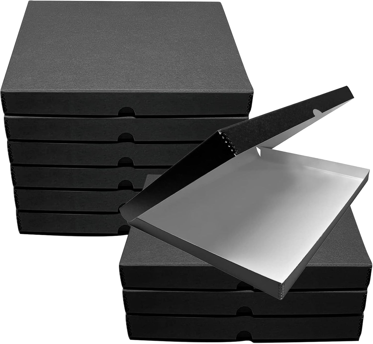 Lineco, Archival Folio Storage Box. Acid-Free, Metal Edge Boxboard, Clamshell Lid. 16 x 20 x 1.75 Inches. Preserves and Organizes, Stores Photos, Documents, Craft, Prints, DIY. Black, Pack of 10