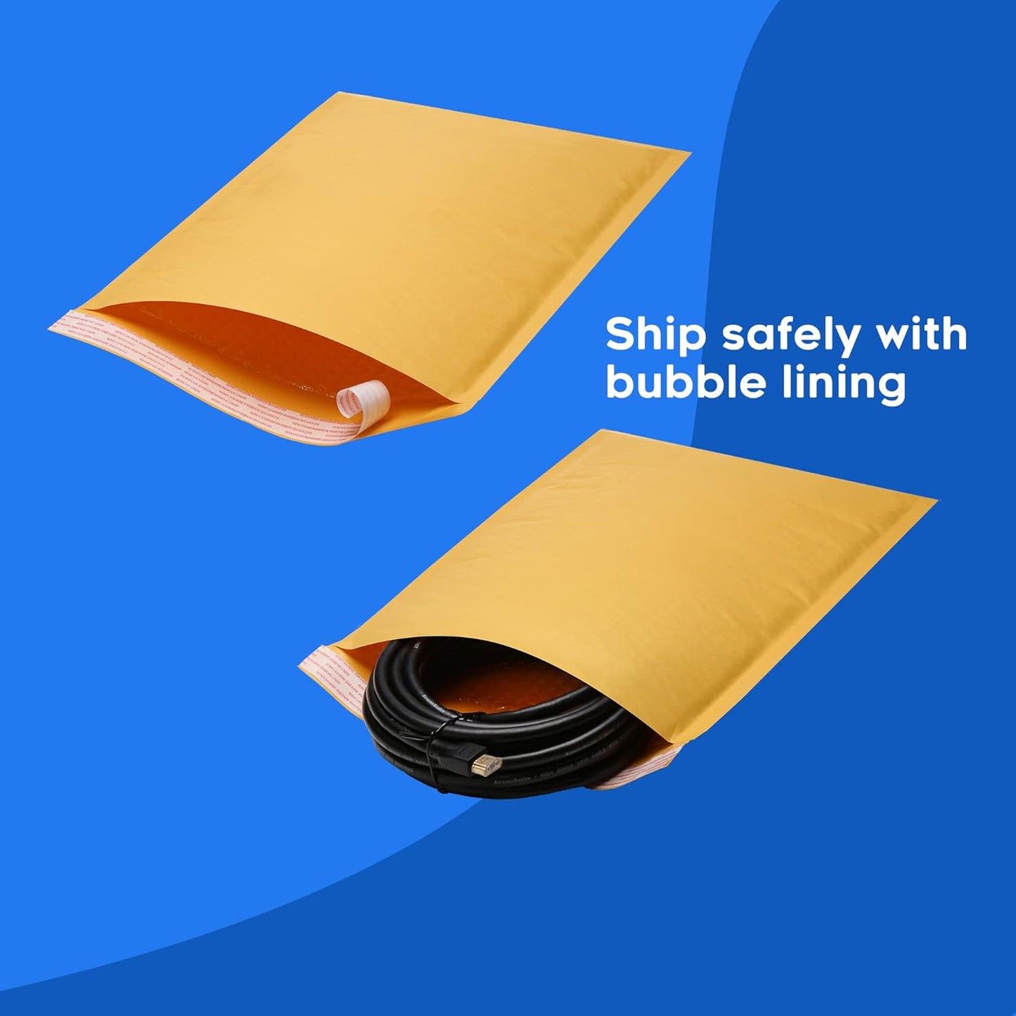 The Boxery Kraft Padded Bubble Mailers Envelopes (#1 7.25x12'' - 25 Pack)