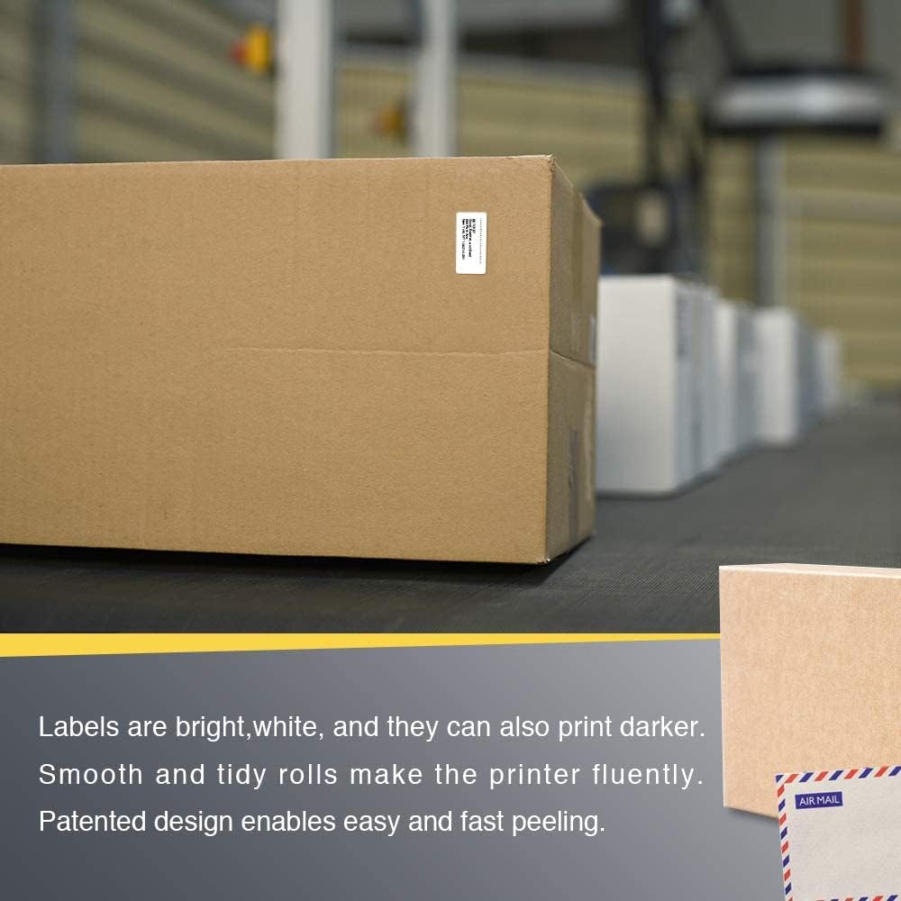 BETCKEY - 1" x 0.5" (25 mm x 13 mm) Small Labels Compatible with Zebra & More Label Printer,Premium Adhesive & Perforated [10 Rolls, 24300 Labels]