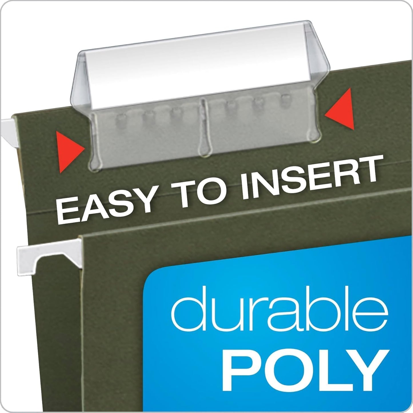 Pendaflex Hanging File Folder Tabs - 100 Sets of File Folder Labels - 2" File Tabs for Hanging Folders with 100 Inserts