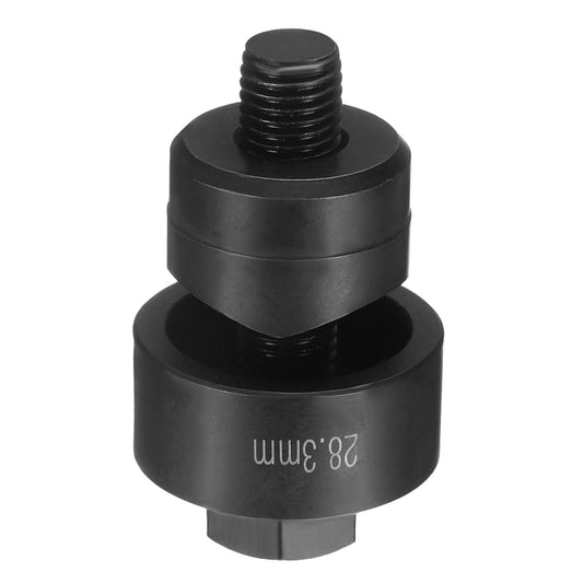 HARFINGTON Sheet Metal Punch Hole Punch 28.3mm Bearing Steel Precise Cutting Manual Knockout Kit with External Hex Shank for Metal Steel Plate Sink Stainless Steel, Black