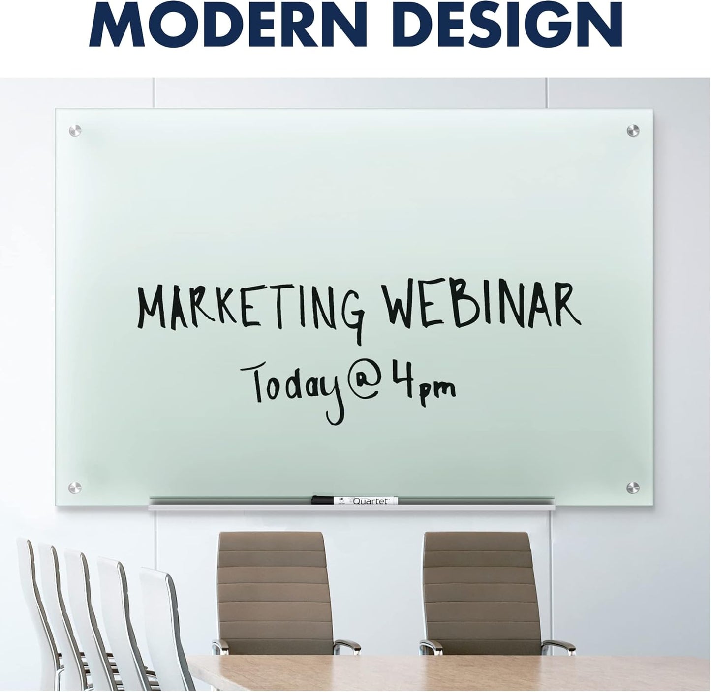 Quartet Glass Whiteboard, Non-Magnetic Dry Erase White Board, 4' x 3', Frosted Surface, Infinity (G4836F)