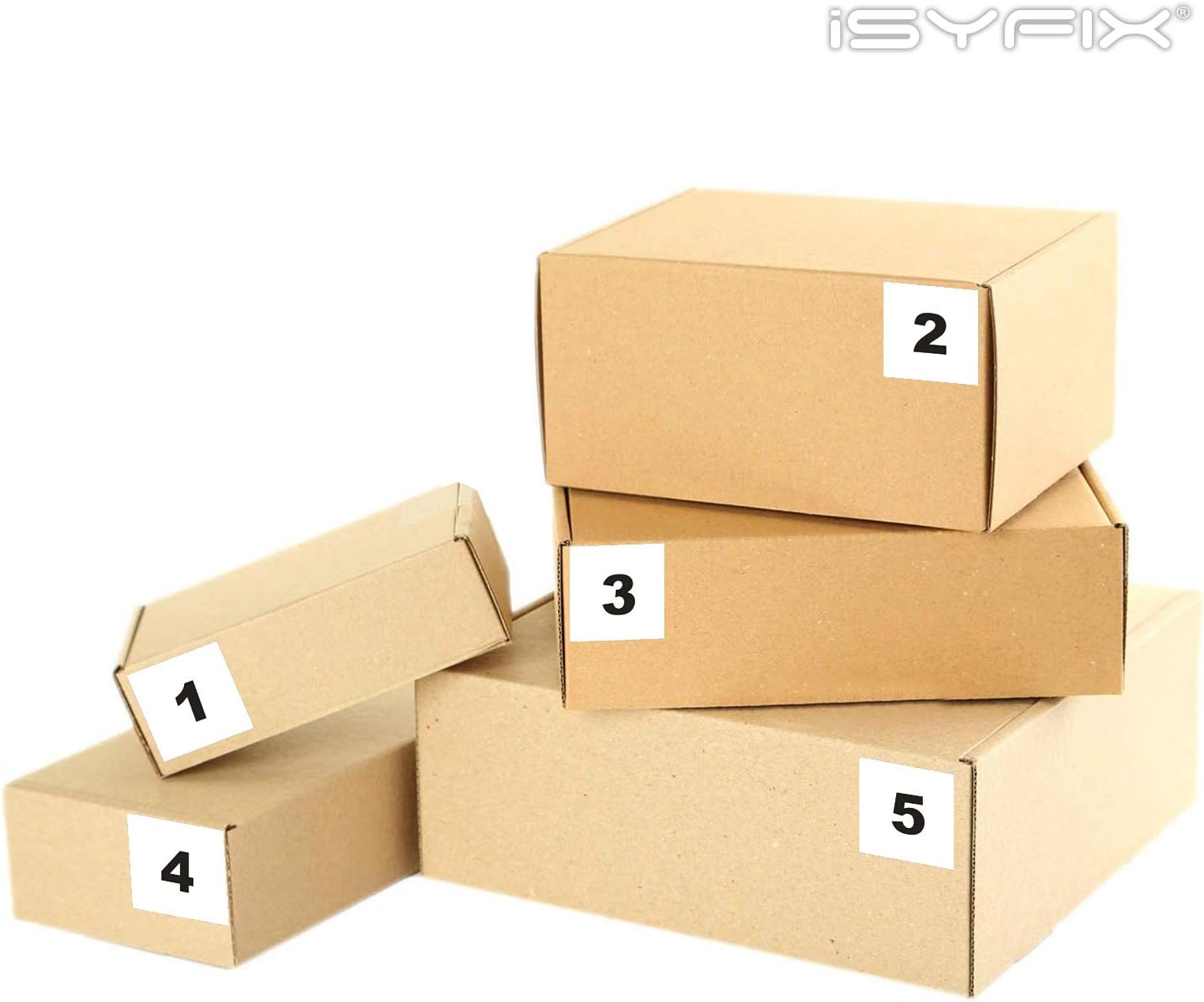 iSYFIX White Consecutive Number Stickers – 1 to 100, 2-inch, 1 Set – Vinyl Self Adhesive Premium Decal, Ideal for Inventory, Storage, Organizing, Boxes, Bins, Toolbox, Lockers & More, Indoor/Outdoor