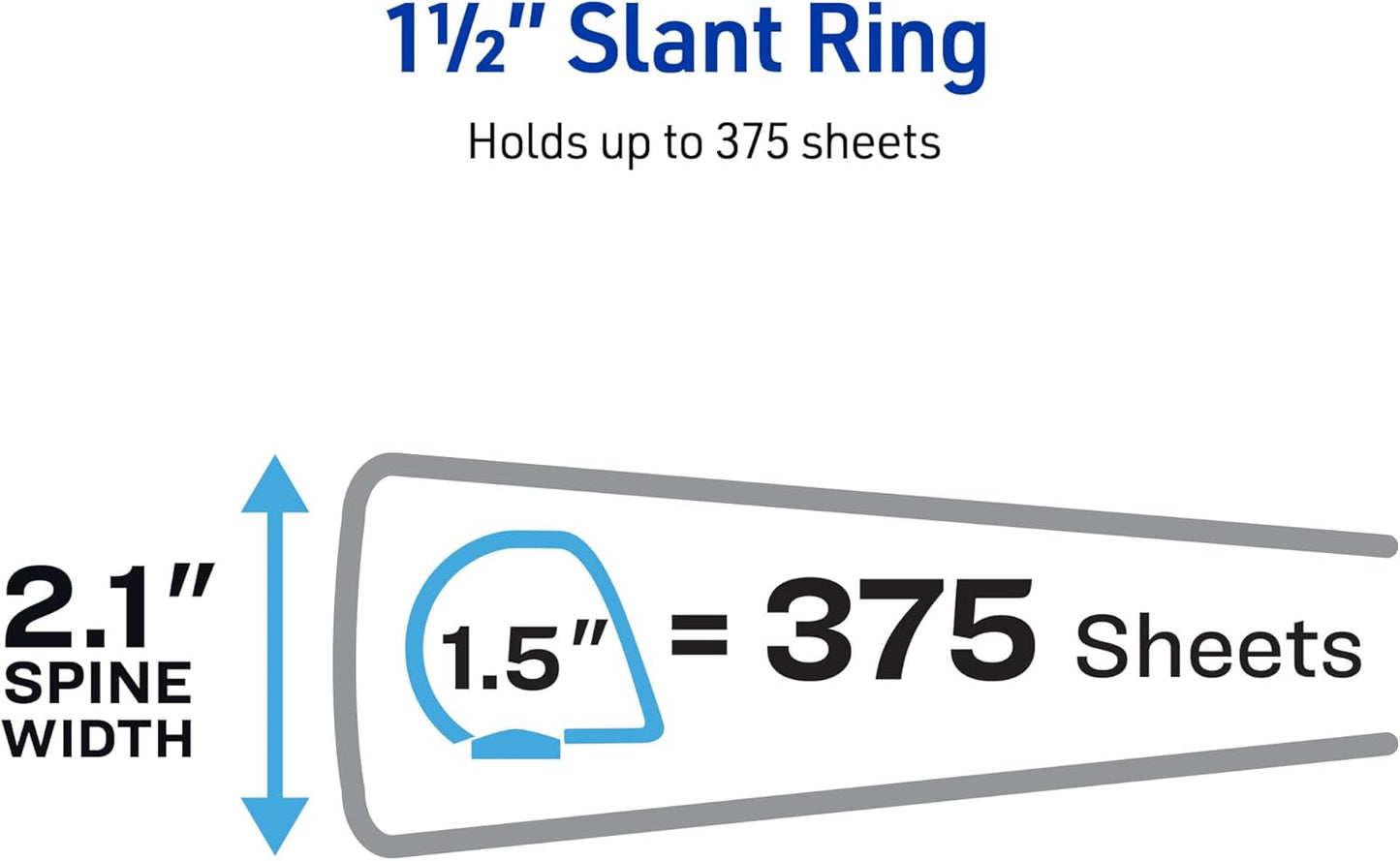 Avery Heavy-Duty View 3 Ring Binders, 1.5 Inch One Touch Slant Rings, 375-Sheet Capacity, Assorted Bright Colors, 4-Pack (79633) – for School, Office, Teachers, Classrooms & Home Organization