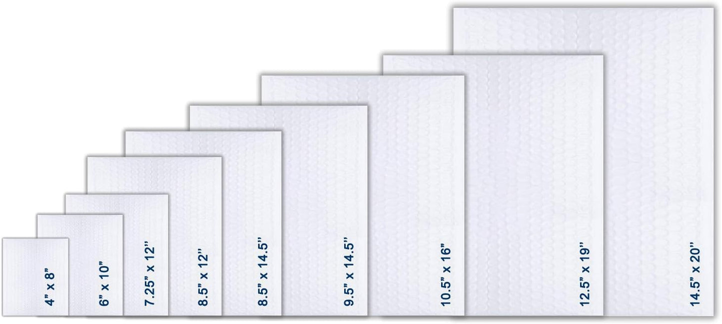 7.25x12 inches Poly Bubble Mailer Self Seal Bubble Shipping Envelopes 2.5 Mil 100 Pack